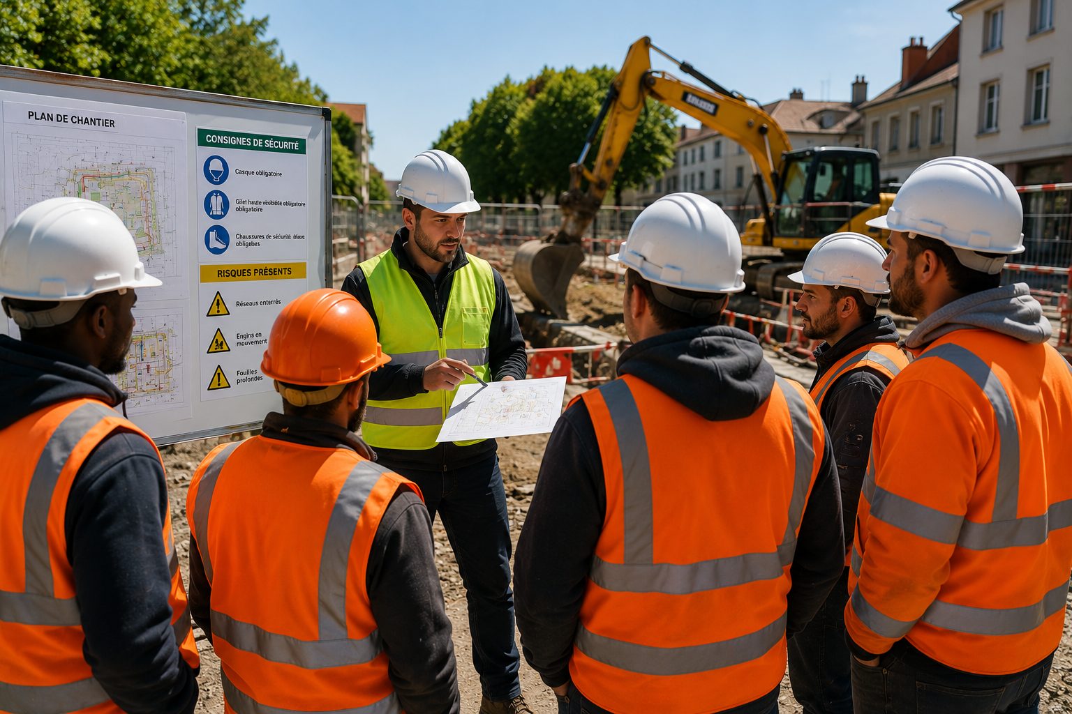 Briefing sécurité de chantier