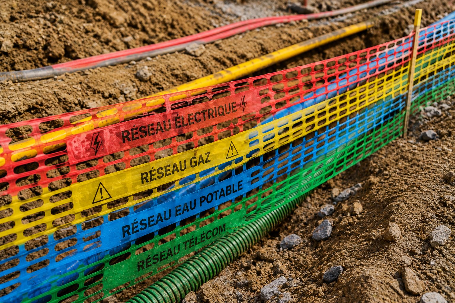 Grillages avertisseurs colorés